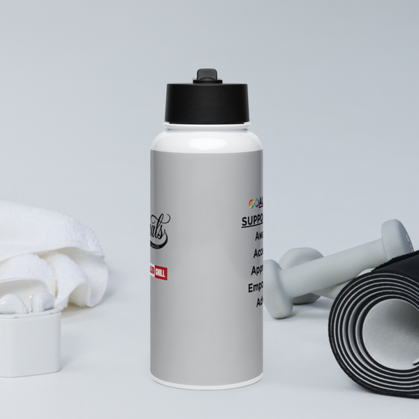 Autistic person holding ILLTOCHILL lid bottle in everyday setting