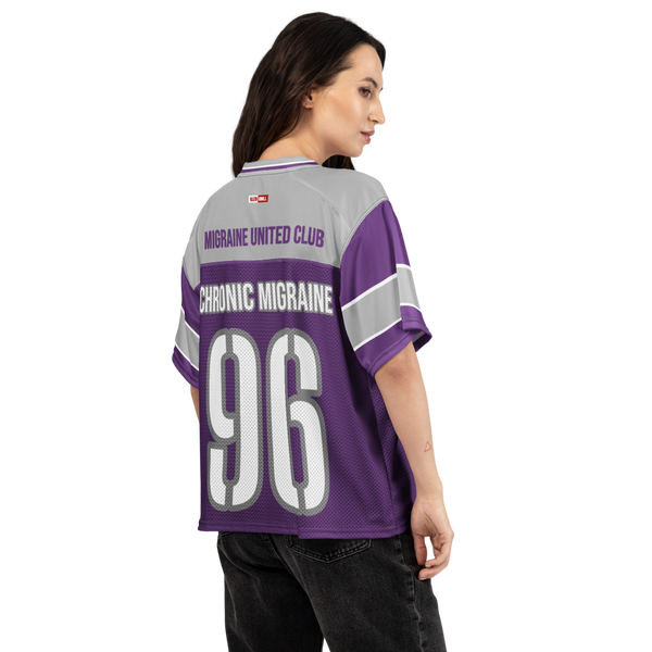 ILLTOCHILL Chronic Migraine awareness and support Boxy football jersey