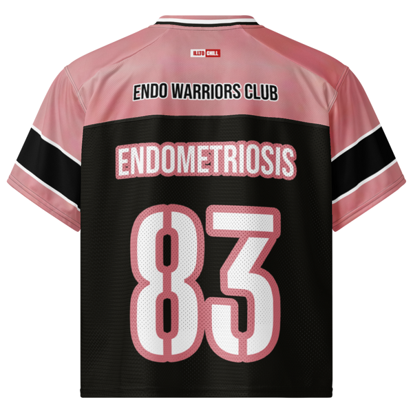 ILLTOCHILL Endometriosis awareness Endo support Boxy football jersey