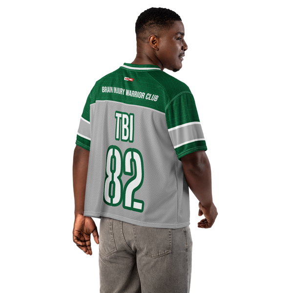 ILLTOCHILL TBI Traumatic brain injury support Boxy football jersey