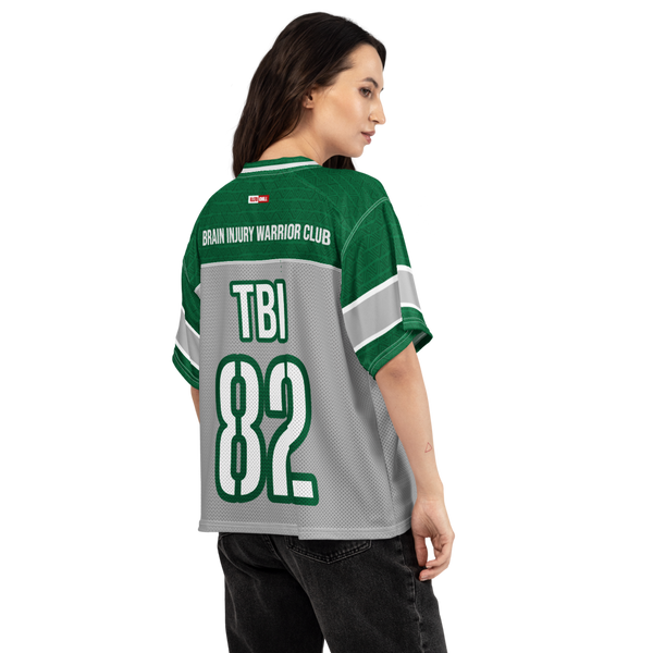 ILLTOCHILL TBI Traumatic brain injury support Boxy football jersey