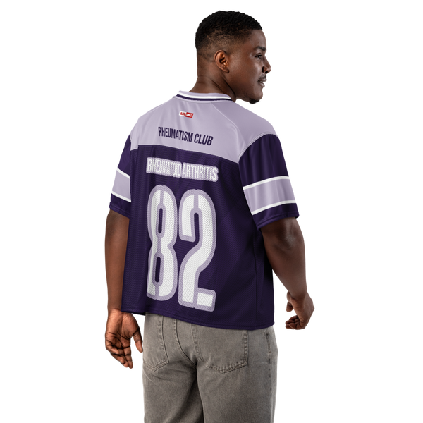 ILLTOCHILL RA awareness Rheumatoid Arthritis support Boxy football jersey
