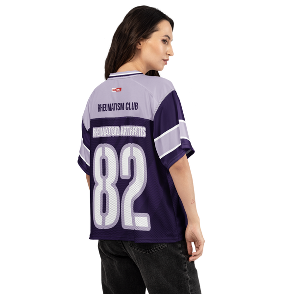 ILLTOCHILL RA awareness Rheumatoid Arthritis support Boxy football jersey