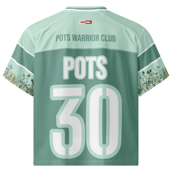 ILLTOCHILL POTS awareness Boxy football jersey
