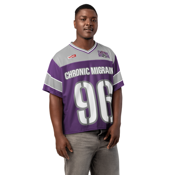 ILLTOCHILL Chronic Migraine awareness and support Boxy football jersey
