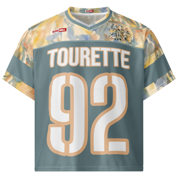 ILLTOCHILL Tourette syndrome awareness and support Boxy football jersey