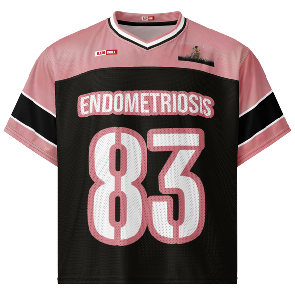 ILLTOCHILL Endometriosis awareness Endo support Boxy football jersey