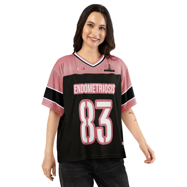 ILLTOCHILL Endometriosis awareness Endo support Boxy football jersey