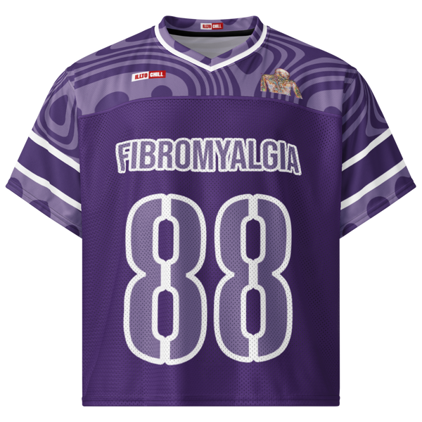 ILLTOCHILL Fibromyalgia awareness Boxy football jersey