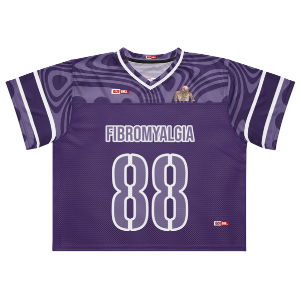 ILLTOCHILL Fibromyalgia awareness Boxy football jersey