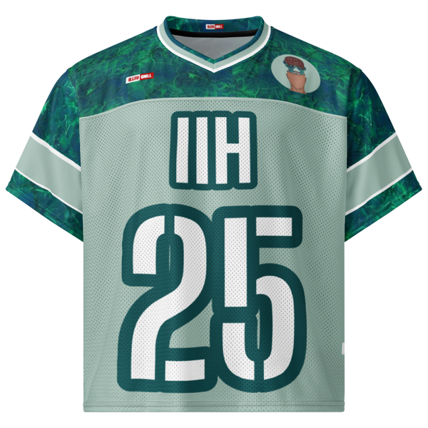 ILLTOCHILL IIH awareness Idiopathic Intracranial Hypertension support Boxy football jersey
