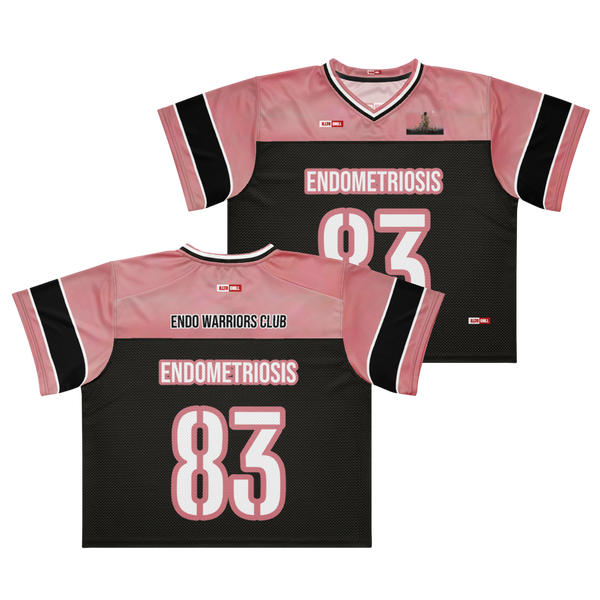 ILLTOCHILL Endometriosis awareness Endo support Boxy football jersey