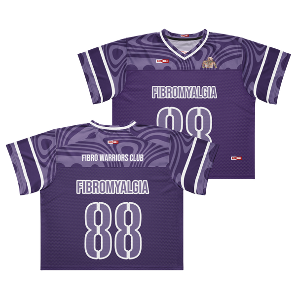 ILLTOCHILL Fibromyalgia awareness Boxy football jersey
