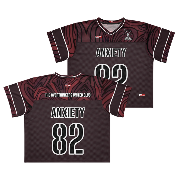 ILLTOCHILL Anxiety awareness Boxy football jersey