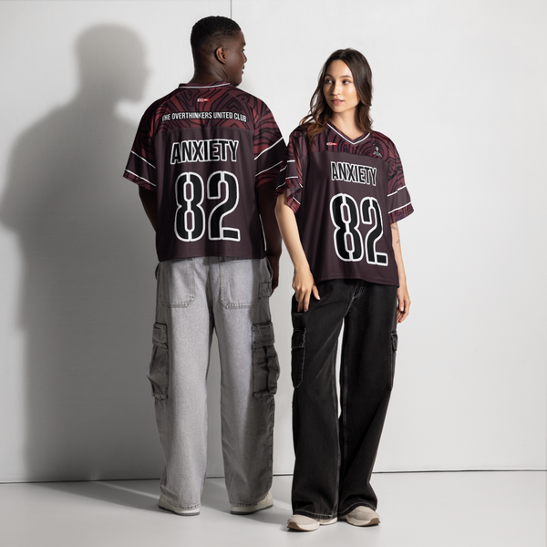 ILLTOCHILL Anxiety awareness Boxy football jersey