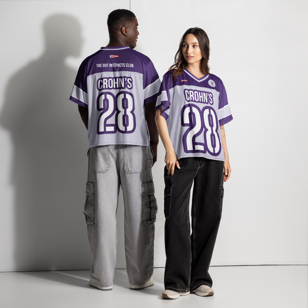 ILLTOCHILL Crohn's disease awareness and support Boxy football jersey