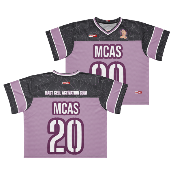 ILLTOCHILL MCAS awareness Mast cell activation syndrome Boxy football jersey