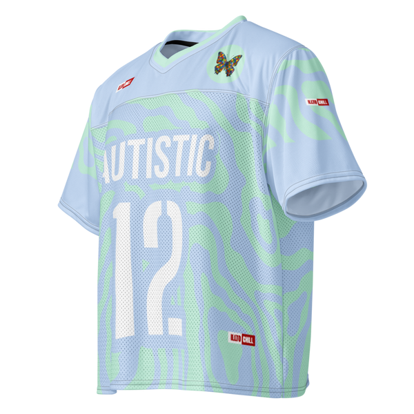 ILLTOCHILL Autism awareness and support Neurodiversity Boxy football jersey