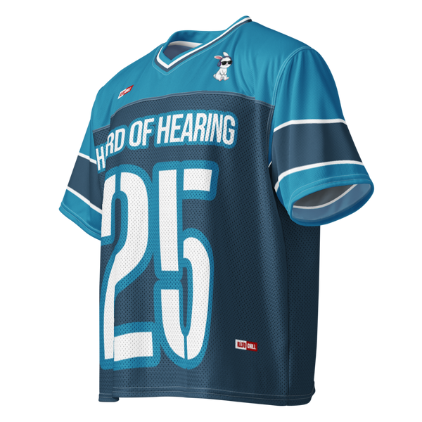 ILLTOCHILL Hard of Hearing awareness hearing impaired support Boxy football jersey