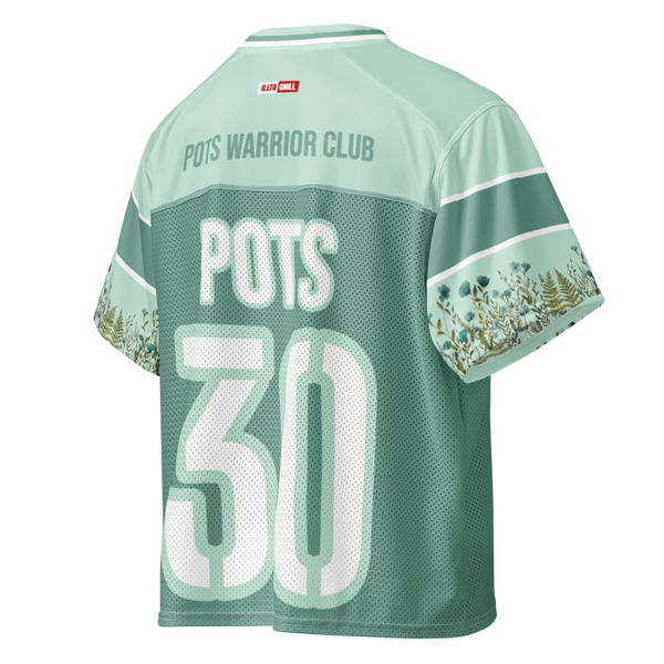 ILLTOCHILL POTS awareness Boxy football jersey