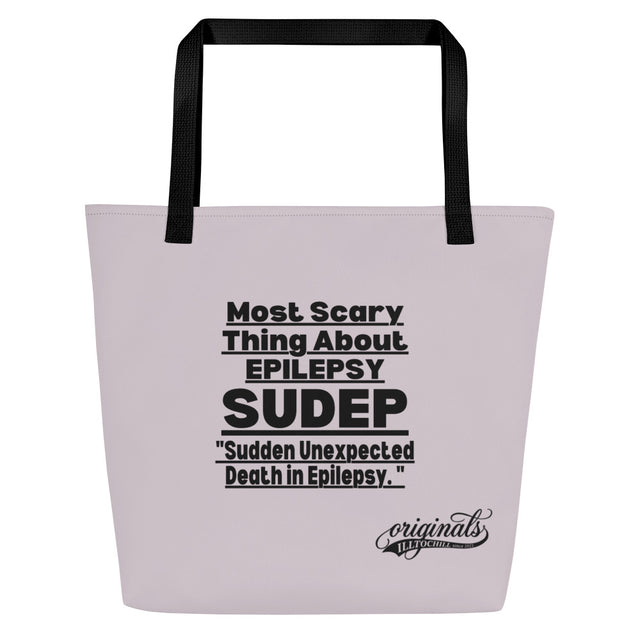 Epilepsy: All Over Print Large Tote Bag Repped by the Epileptic Community | ILLTOCHILL