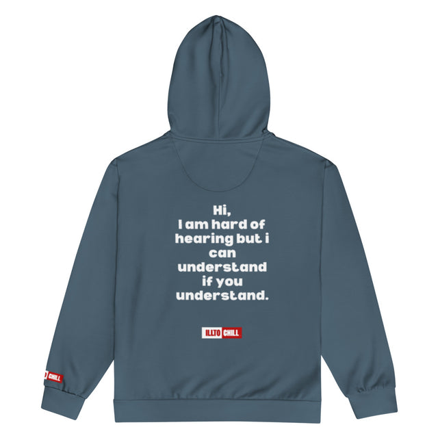 Hard of Hearing Exist-Loudly Unisex Zip Hoodie for HOH Adults and the Community | ILLTOCHILL