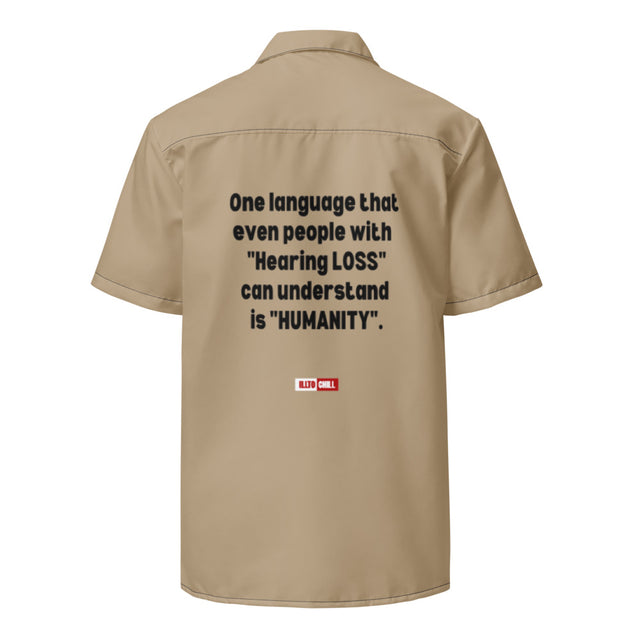 Hard of Hearing Show-Up Unisex Button Shirt for HOH Adults and Allies | ILLTOCHILL