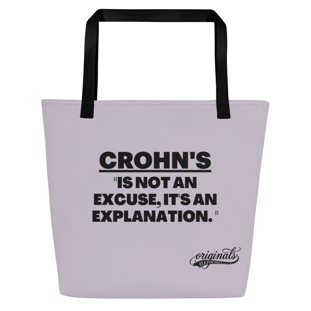 Crohn's Pride All-Over Print Large Tote Bag for the Unapologetic | ILLTOCHILL