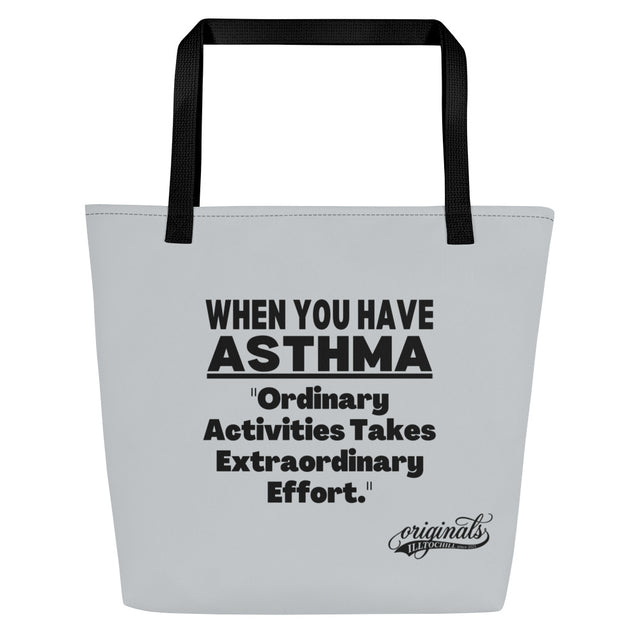 Asthma Pride All-Over Print Large Tote Bag for the Asthmatic Community | ILLTOCHILL
