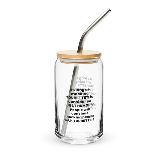 ILLTOCHILL Tourette syndrome support Tourette awareness gift Can-Shaped Glass.