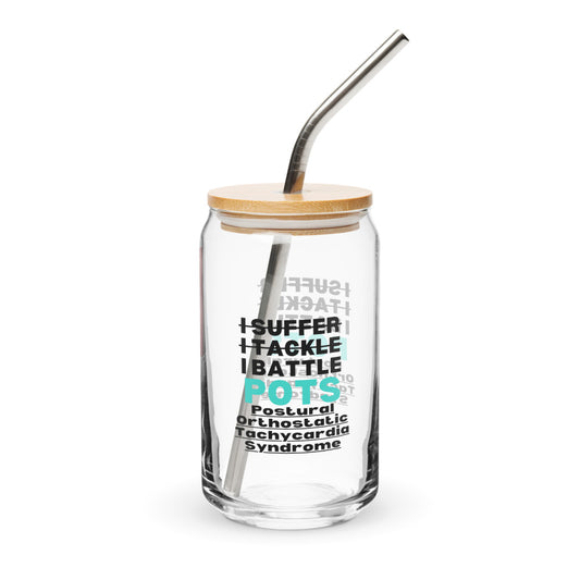ILLLTOCHILL Postural orthostatic tachycardia syndrome warrior gift POTS awareness gift Can-Shaped Glass.