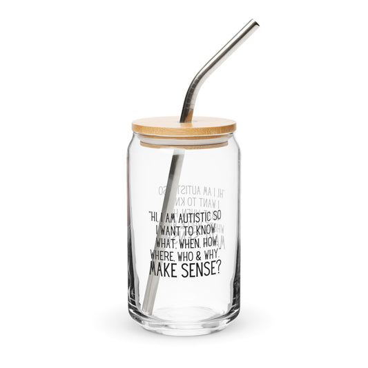ILLTOCHILL Neurodiversity awareness Autism Curiosity funny autistic gift Can-Shaped Glass.