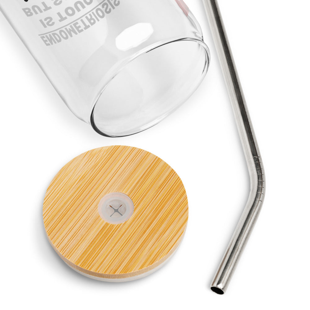 ILLTOCHILL Endometriosis is tough but so am I Endo awareness gift Can-Shaped Glass.