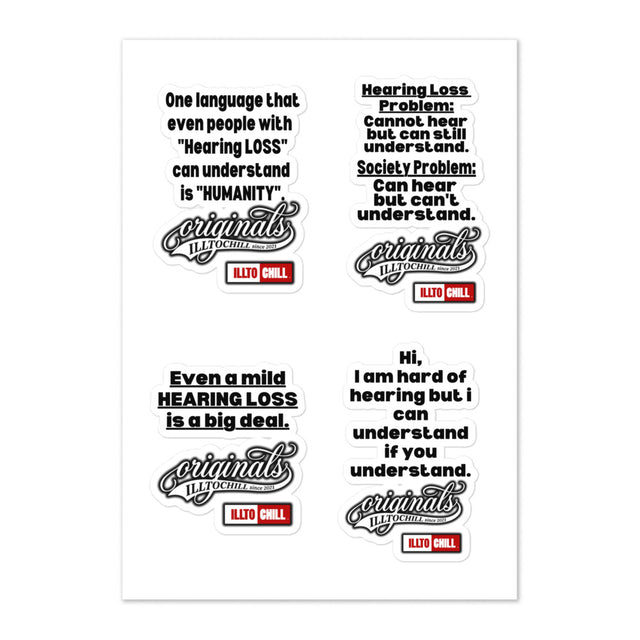 Hard of Hearing Pride Sticker Sheet for HOH Adults and Allies | ILLTOCHILL