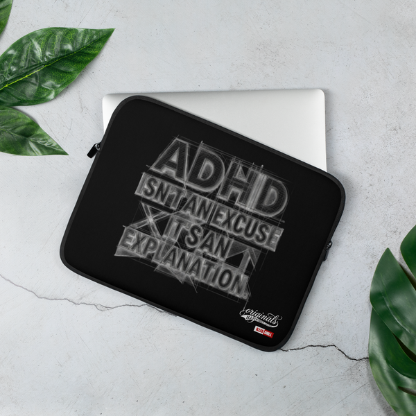 ADHD Laptop Sleeve - front - ILLTOCHILL ADHD awareness