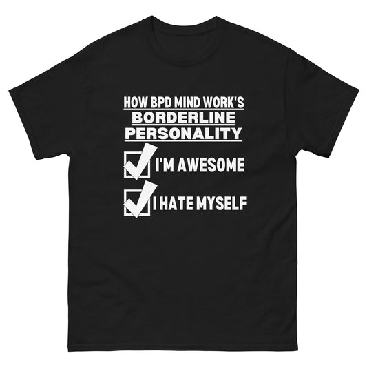 BPD Borderline personality disorder Awareness, BPD Support, Borderline, BPD shirt, Borderline Personality unisex Tshirt.