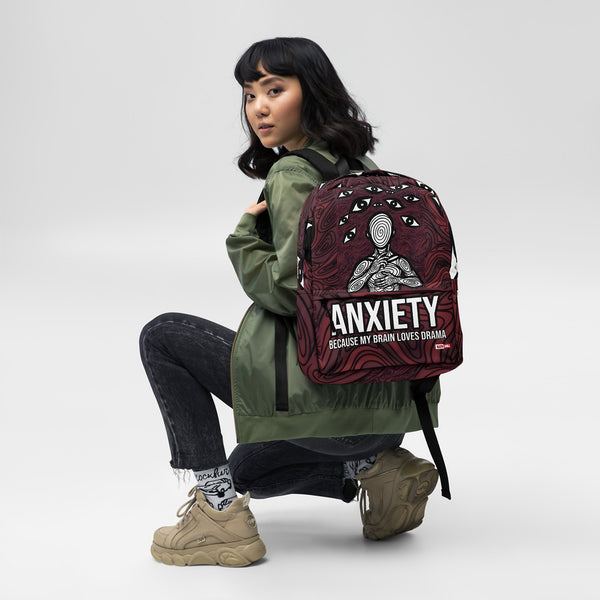 ILLTOCHILL Anxiety Awareness Backpack – Women's Front (Black) #2
