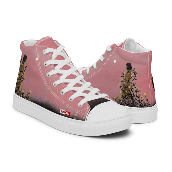 ILLTOCHILL Endometriosis awareness Endo support gift Men’s high top canvas shoes – Flat 3 Right