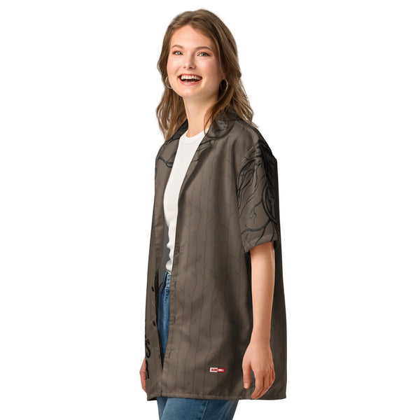 ILLTOCHILL MS Multiple Sclerosis awareness and support Unisex button shirt – Women's 2 Left Front (Black)