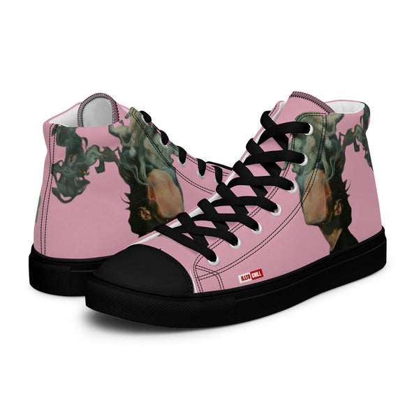 ILLTOCHILL Asthma Support Women's High Top Shoes – Flat 3 Left (Asthma Support Women's High Top Shoes)