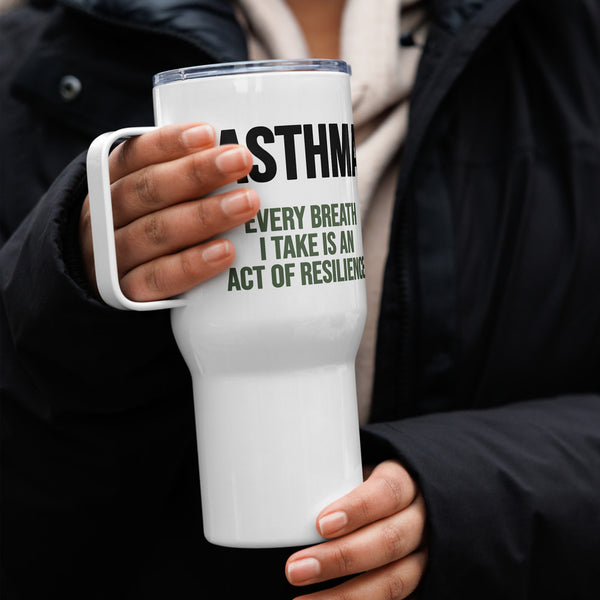 ILLTOCHILL Asthma awareness and support gift travel mug with a handle – Lifestyle 4 Right