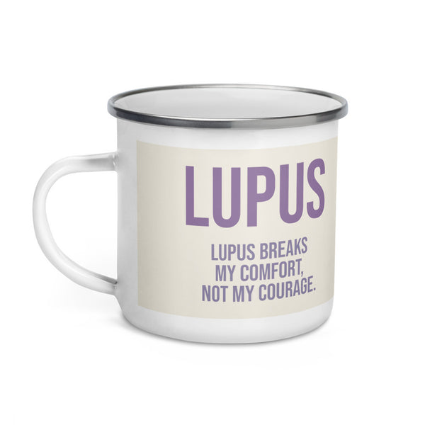 ILLTOCHILL Lupus awareness gift Enamel Mug – Default Left
