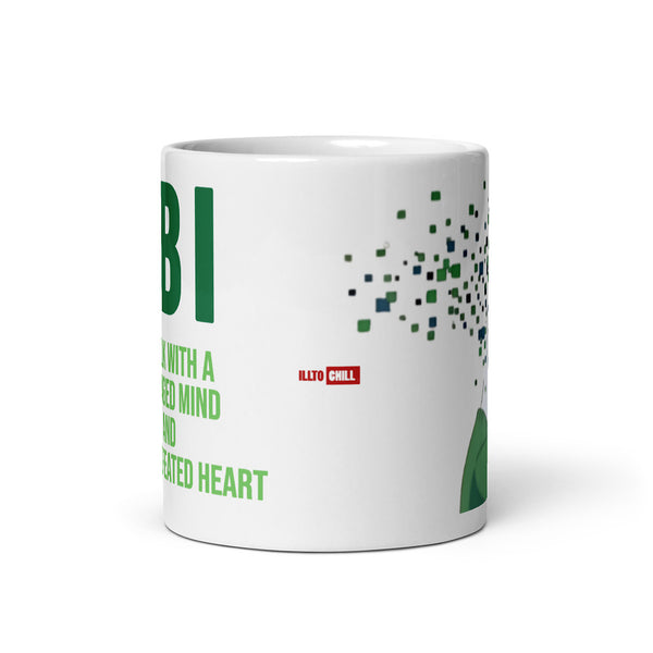 ILLTOCHILL TBI Traumatic brain injury support gift white glossy mug – Default Front view