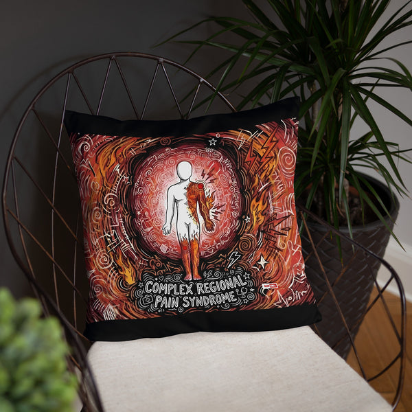 ILLTOCHILL CRPS Awareness Pillow – Lifestyle Front Lifestyle 4 (Black)