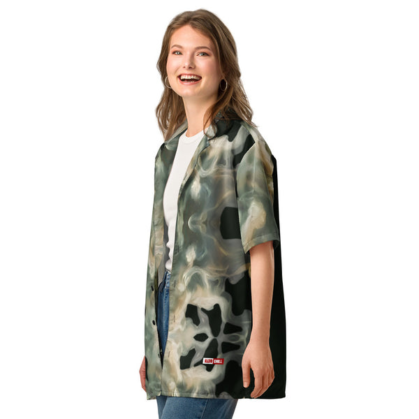 ILLTOCHILL Asthma awareness support Unisex button shirt – Women's 2 Left Front (Black)