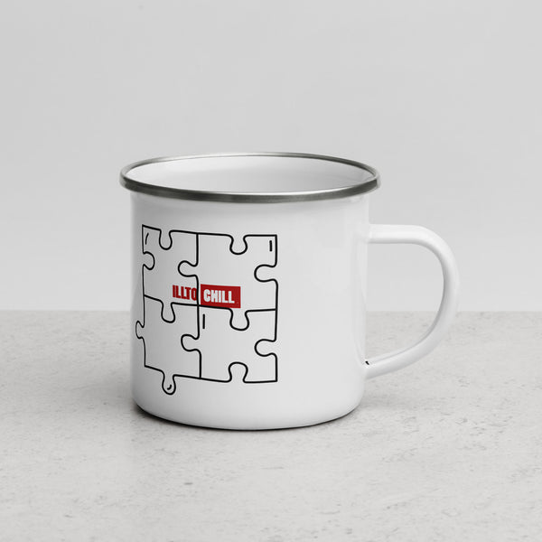ILLTOCHILL Autism awareness neurodiversity gift Enamel Mug – Lifestyle 3 Right