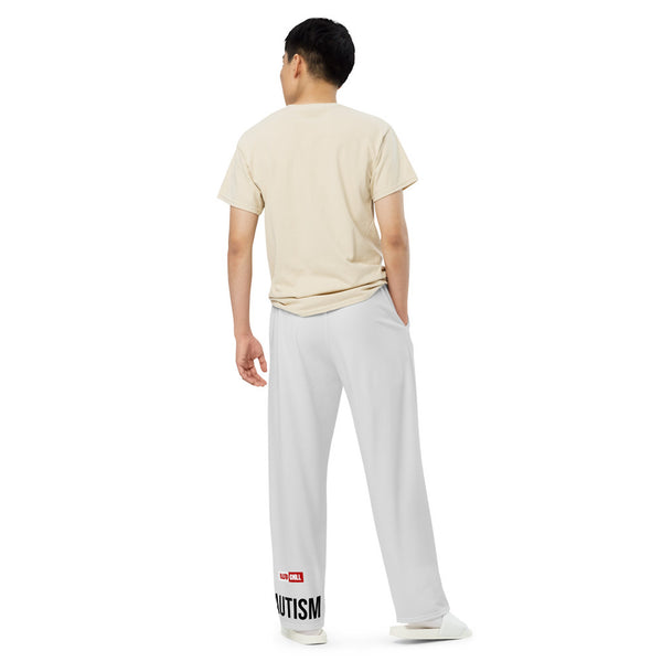 ILLTOCHILL Autism Awareness Pants – Men's Back (White)