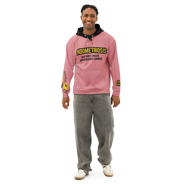 ILLTOCHILL Endometriosis awareness Endo warrior gift unisex cotton hoodie – Men's Front (Black)