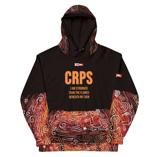 ILLTOCHILL CRPS Awareness gift Unisex cotton hoodie – Flat Front (Black)