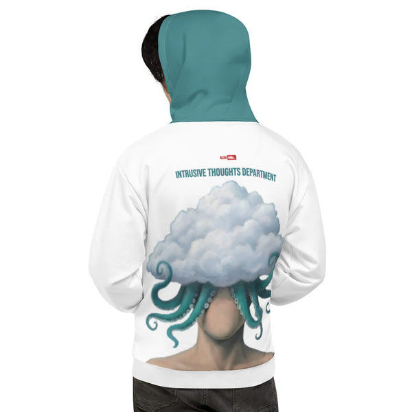 ILLTOCHILL OCD Support Obsessive-Compulsive Disorder gift heavyweight Unisex Hoodie – Men's Back (White)